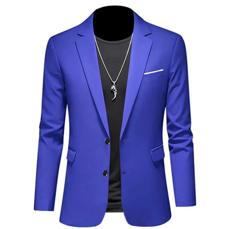 maoxiangshop 2024 Fashion New Men's Casual Business Slim Fit Formal Dress Blazers Jacket Suit Coat