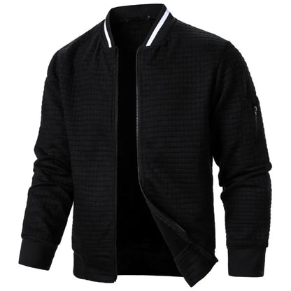 maoxiangshop Autumn Mens Long Sleeve Zipper Jacket Stand Up Coats Sport Outdoor Sweatwear Winter Warm Baseball Collar Sweatshirts