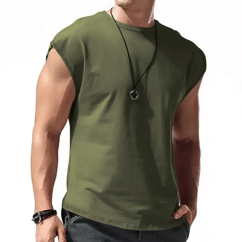 maoxiangshop Summer Men's Mesh Gym Vest Quick Dry Loose Fitness Exercise Wide shoulder Sports Sleeveless Shirt Bodybuilding Tank Top