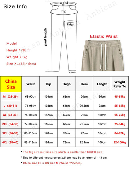 maoxiangshop Winter Thick Fleece Warm Sweatpants Men Streetwear Wide-Leg Straight Loose Track Pants Male Casual Thermal Velvet Trousers