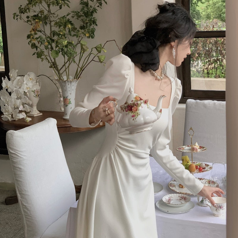 maoxiangshop Wedding Dresses for Women Clothing Party Elegant Office Lady Korean Fashion Slim Prom Dress Female Evening Vestidos Autumn