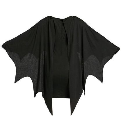 maoxiangshop Halloween new plus size women's bat shirt in a long dress women costume