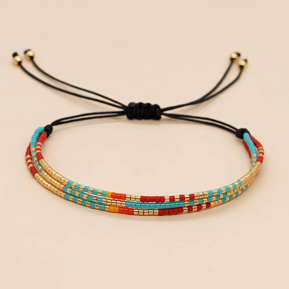 maoxiangshop Native Style Miyuki Bracelet for Women Fashion Fall Winter Simple Bracelets Jewellery Jewelry Gift Pulseras Femme