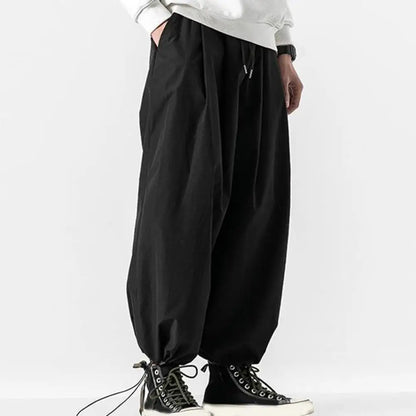 maoxiangshop Spring Men Loose Harem Pants Japanese Wide Leg Pants High Quality Casual Brand Sweatpants Ankle-banded Hip Hop Drawstring Pants