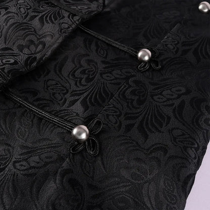 maoxiangshop Mens Victorian Suit Vest Men Steampunk Gothic Medieval Jacquard Waistcoat Sleeveless Tailcoat Party Halloween Costume Homme XXXL