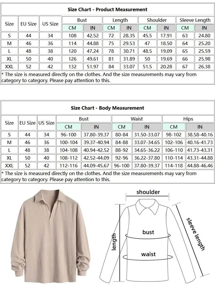 maoxiangshop Long Sleeve Men's Shirts Solid Color Linen Textured Turn Down Collar Pullover Shirt Casual Streetwear Tops