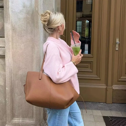 maoxiangshop  -  Autumn Warm Sweater Women Pullovers Winter New Korean Women Lazy Elegant Casual Loose Knitted Sweater Female Tops Jumper