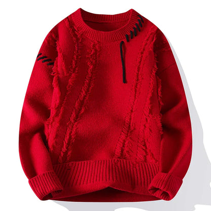 maoxiangshop Autumn Winter Warm Mens Sweaters Fashion Turtleneck Patchwork Pullovers New Korean Streetwear Pullover Casual Men Clothing