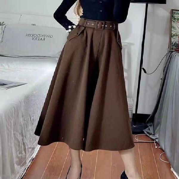 maoxiangshop Women's Autumn and Winter High Waist Retro Skirt Long Skirts Woman Fashion Y2k Vintage Clothing Preppy Style Gothic Clothes