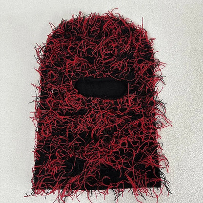 maoxiangshop Balaclava Distressed Knitted Full Face Ski Mask for Men Women Beanies Hats Skullies Camouflage Winter Warm Bonnet Windproof Hats
