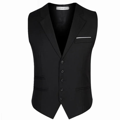 maoxiangshop Dress Vests For Men Slim Fit Mens Suit Vest Male Waistcoat Gilet Homme Casual Sleeveless Formal Business Jacket Plus Size M-6XL