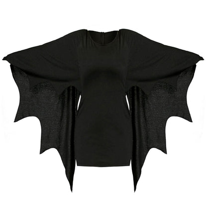 maoxiangshop Halloween new plus size women's bat shirt in a long dress women costume