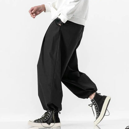 maoxiangshop Spring Men Loose Harem Pants Japanese Wide Leg Pants High Quality Casual Brand Sweatpants Ankle-banded Hip Hop Drawstring Pants