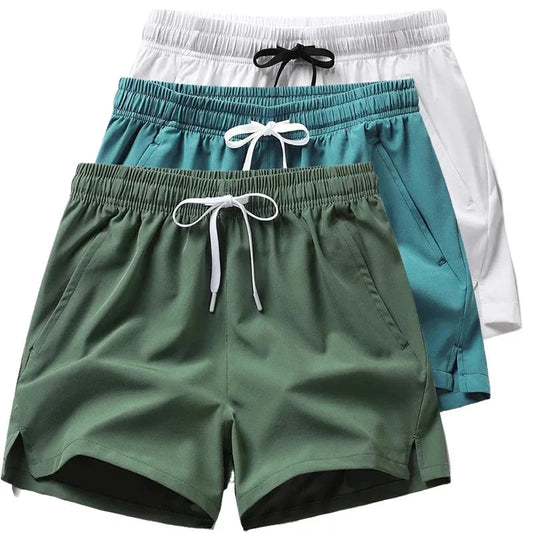 maoxiangshop New Mens Fitness Lightweight Sweatpants Summer Casual Pockets Shorts Basic Solid Color Short Pants Jogging Beach Shorts Men