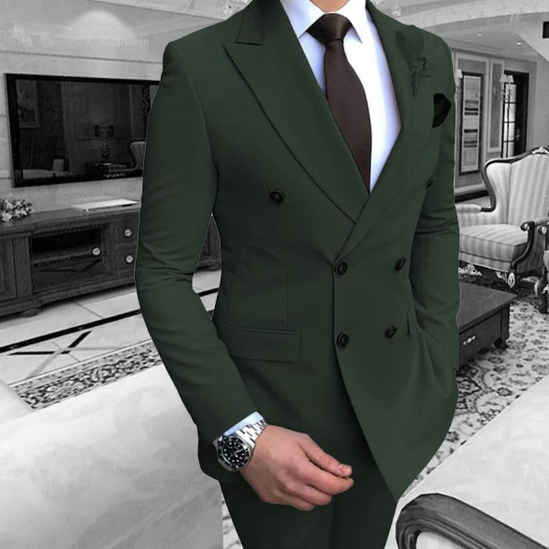 maoxiangshop Men Suits Army Green Formal Business Wedding Suits For Men Best Man Blazer Groom Tuxedos Slim Fit Costume Homme Mariage