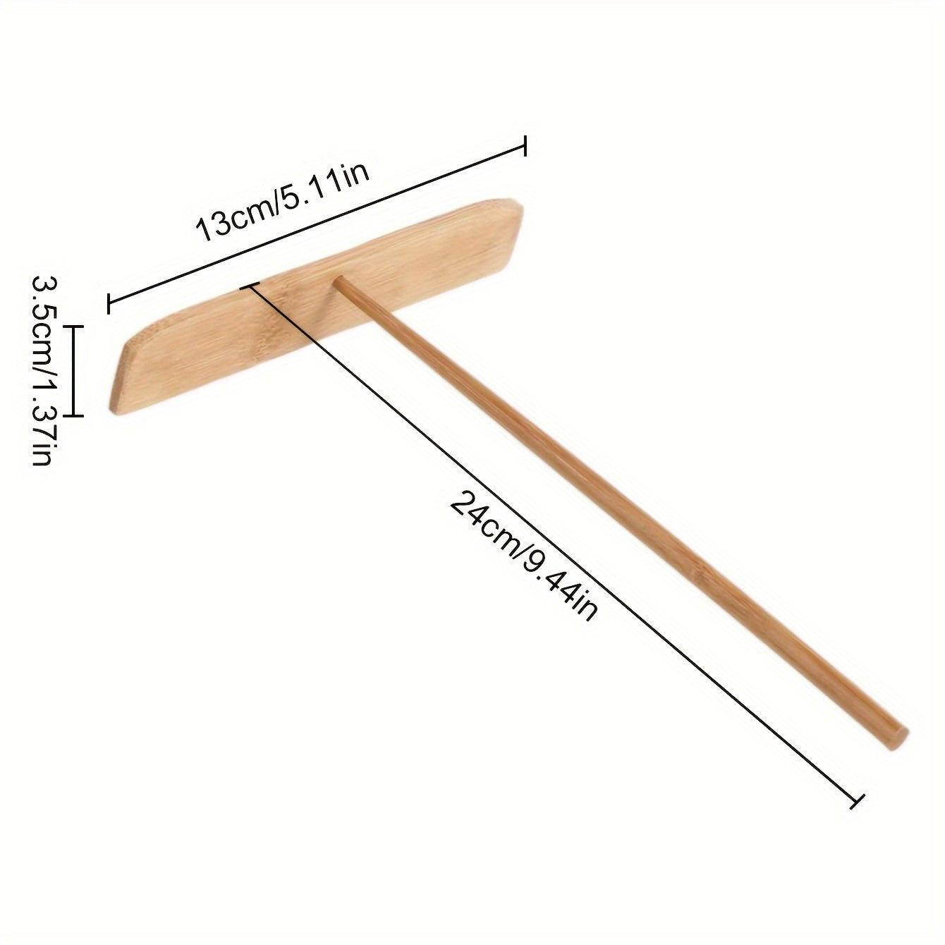 1 PCS Premium Bamboo Wooden Crepe Spreader, Dragonfly Shaped Pancake Utensil for Smooth Batter Spread, Food Grade Contact Safe Kitchen Cooking Tool