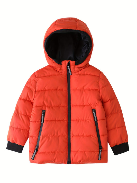 Thick Padded Winter Coat for Girls and Boys - Warm, Hooded, Water-Resistant, and Soft Fleece-Lined Jacket for Cold Weather - Ideal for Outdoor Play and School