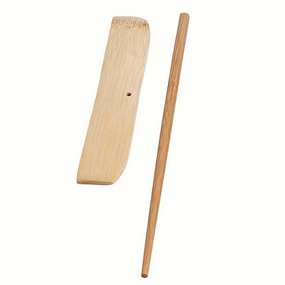 1 PCS Premium Bamboo Wooden Crepe Spreader, Dragonfly Shaped Pancake Utensil for Smooth Batter Spread, Food Grade Contact Safe Kitchen Cooking Tool