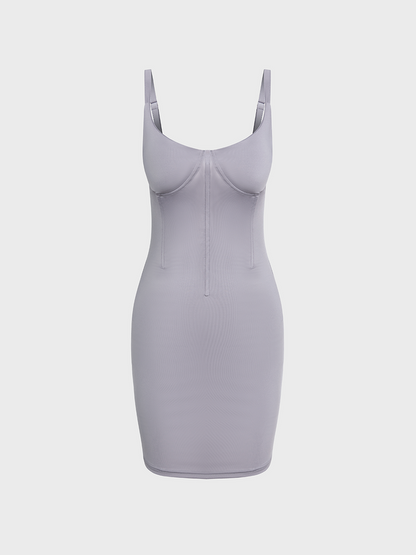 Activewear Y2k White Corset Basic Dress Mini Dress