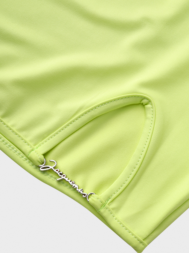 Y2K Green Metal Asymmetrical Design Dress Mini Dress