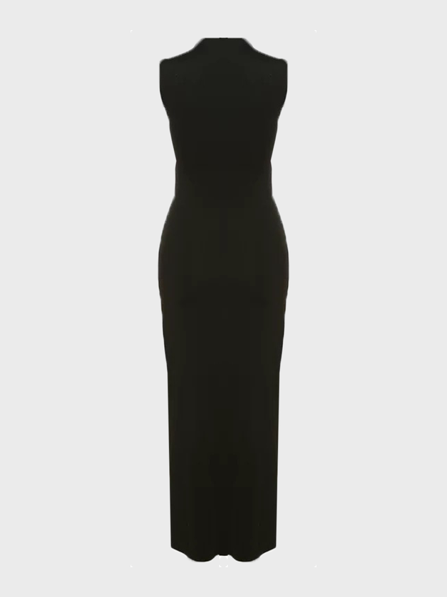 Crew Neck Human Body Sleeveless Maxi Dress