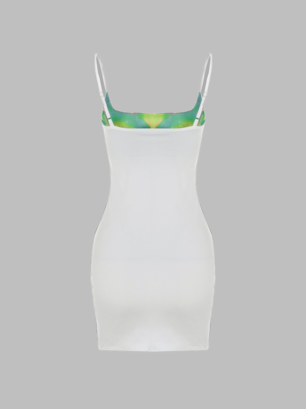 Edgy Multicolor Thermal body print Dress Mini Dress