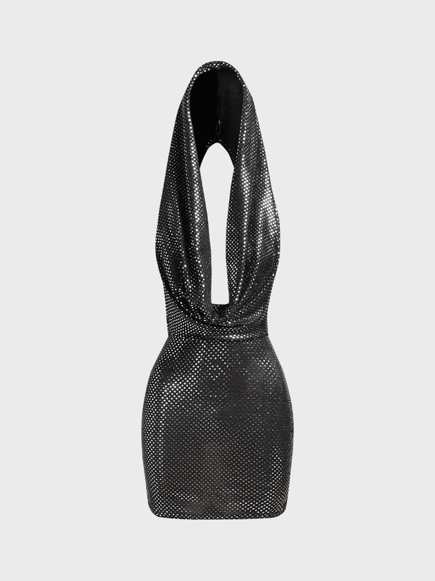 maoxiangshop Edgy Hoodie Plain Dress