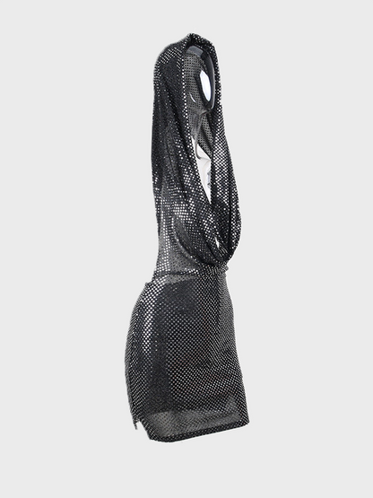 maoxiangshop Edgy Hoodie Plain Dress