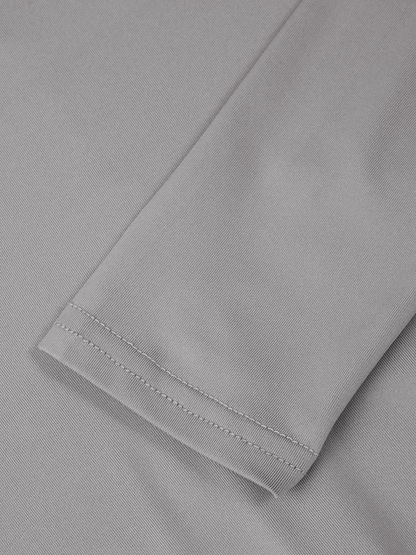 maoxiangshop Asymmetrical Hoodie Plain Long Sleeve Shirt