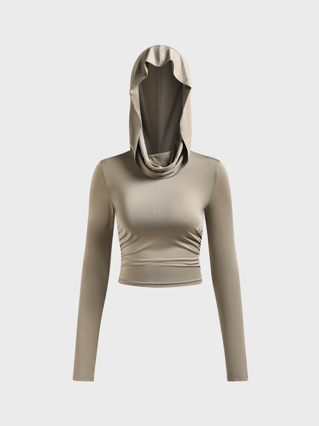 maoxiangshop Plain Long Sleeve Hoodie