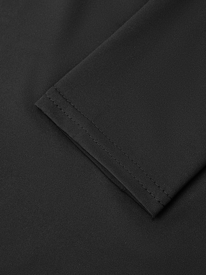 maoxiangshop Deep V Hoodie Plain Long Sleeve Maxi Dress