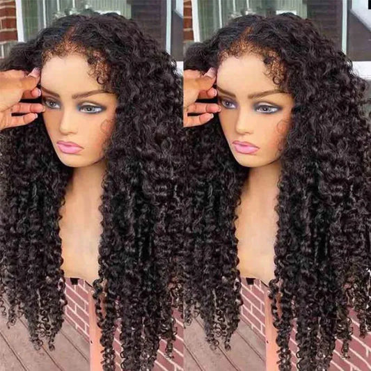 360 Lace Frontal Human Hair Deep Wave Frontal Wigs Kinky Curly Human Hair Wig Brazilian Water Wave HD Lace Synthetic Wigs For Women