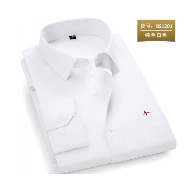 maoxiangshop  reserva aramy New men shirt Long Sleeve Men Dress Shirt Fashion Male Business Formal Wear Office Working Shirts white shirt