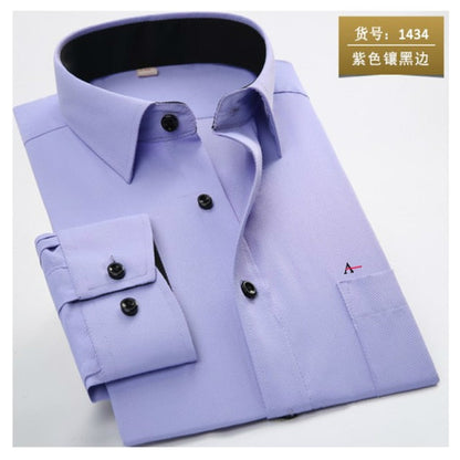 maoxiangshop  reserva aramy New men shirt Long Sleeve Men Dress Shirt Fashion Male Business Formal Wear Office Working Shirts white shirt