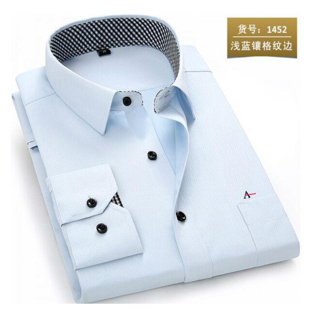 maoxiangshop  reserva aramy New men shirt Long Sleeve Men Dress Shirt Fashion Male Business Formal Wear Office Working Shirts white shirt