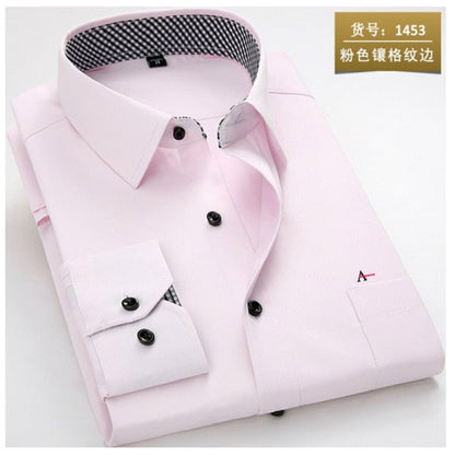 maoxiangshop  reserva aramy New men shirt Long Sleeve Men Dress Shirt Fashion Male Business Formal Wear Office Working Shirts white shirt