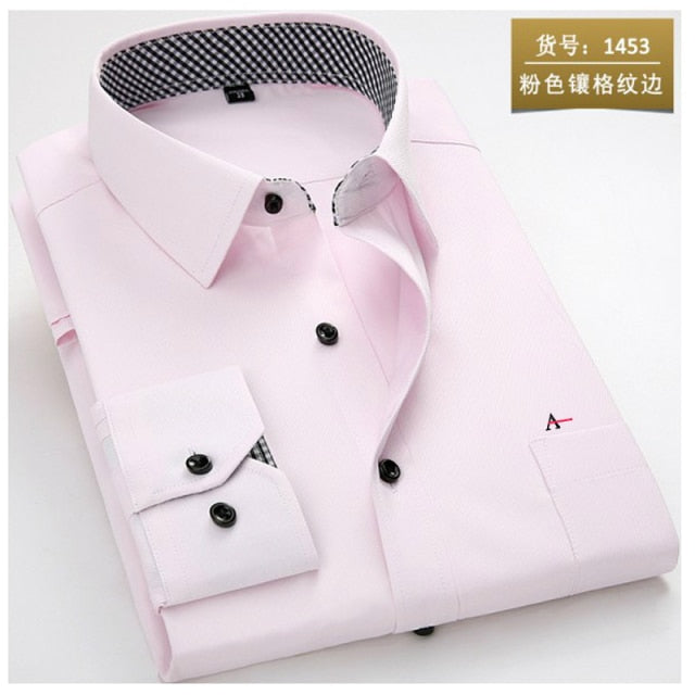 maoxiangshop  reserva aramy New men shirt Long Sleeve Men Dress Shirt Fashion Male Business Formal Wear Office Working Shirts white shirt