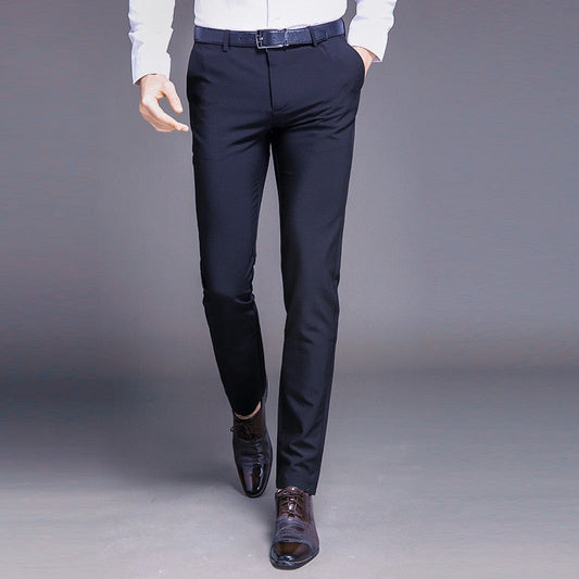 New Fashion High Quality Cotton Men Suit Pants Straight Spring Autumn Long Male Classic Business Casual Trousers Full Length