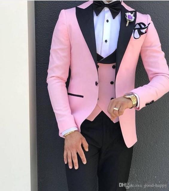 maoxiangshop  Men's Suit Fashion Formal Business Slim Fit 3-Pieces White Blazers Burgundy Pant Men's Tuxedo Wedding Men Suits Groom Suit