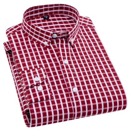 AOLIWEN brand men spring autumn navy blue yellow and white printed shirt casual anti wrinkle comfortable long sleeve slim shirts