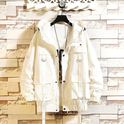 Women's Hooded Jackets Spring Causal Windbreaker Women Jackets Coats Zipper Ribbons Sportswear Jackets Bomber Famale