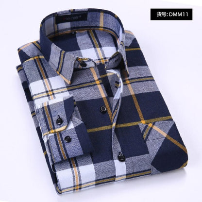 Plaid Shirt New Autumn Winter Flannel Red Checkered Shirt Men Shirts Long Sleeve Chemise Homme Cotton Male Check Shirts