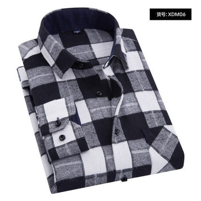Plaid Shirt New Autumn Winter Flannel Red Checkered Shirt Men Shirts Long Sleeve Chemise Homme Cotton Male Check Shirts