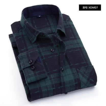 Plaid Shirt New Autumn Winter Flannel Red Checkered Shirt Men Shirts Long Sleeve Chemise Homme Cotton Male Check Shirts