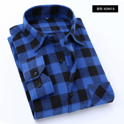 Plaid Shirt New Autumn Winter Flannel Red Checkered Shirt Men Shirts Long Sleeve Chemise Homme Cotton Male Check Shirts