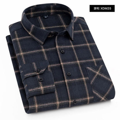 Plaid Shirt New Autumn Winter Flannel Red Checkered Shirt Men Shirts Long Sleeve Chemise Homme Cotton Male Check Shirts