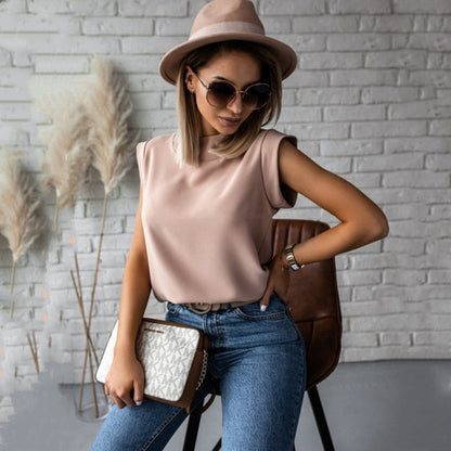 Women Blouse New Casual Solid Korean Shirt Elegant Slim Stand Collar Short Sleeve Women's Tops Blusa Mujer Female Blusas