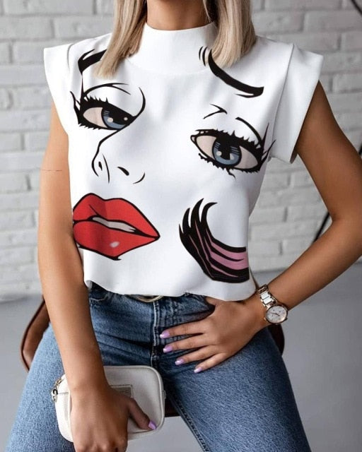 Women Blouse New Casual Solid Korean Shirt Elegant Slim Stand Collar Short Sleeve Women's Tops Blusa Mujer Female Blusas