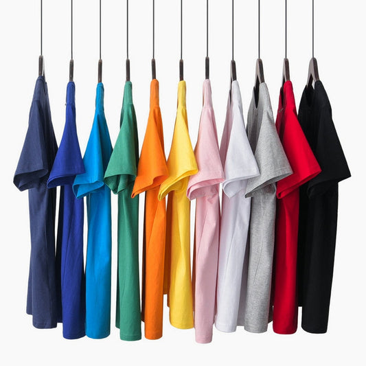 New Summer 100% Cotton Men's T Shirt Casual Short Sleeve Black White Pink Gray Basic T Shirts Daily Casual Tops Tees 4XL