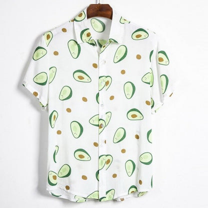 Fashion Mens Hawaiian Beach Shirts Summer New Short Sleeve Floral Print Tropical Aloha Shirts Holiday Vacation Clothing